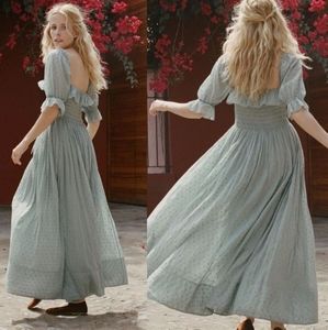 Light Green Ruffle Puff Dress